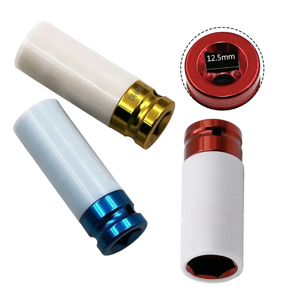 3Pcs/Box 17/19/21mm 1/2" Color Tire Protection Sleeve Wall Auto Car Removal Nut Socket Set Tool Protecting Wheel Contours 5