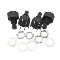 SR16 Plastic 16 MM Rotary Band Switch 1 Pole / 2 Pole 3 / 4 / 5 / 6 / 8 Position Handle Length 15MM Axis Band Switch 2