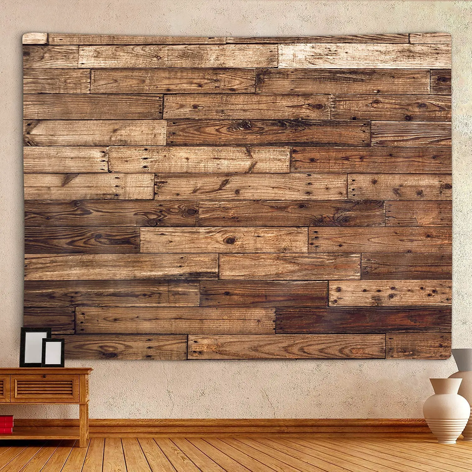 Tapiz de tablones Vintage para colgar en la pared, tapiz de madera a rayas,  Fondo para sala de estar, dormitorio, decoración del hogar, color marrón y  gris - AliExpress, image size:1500x1500