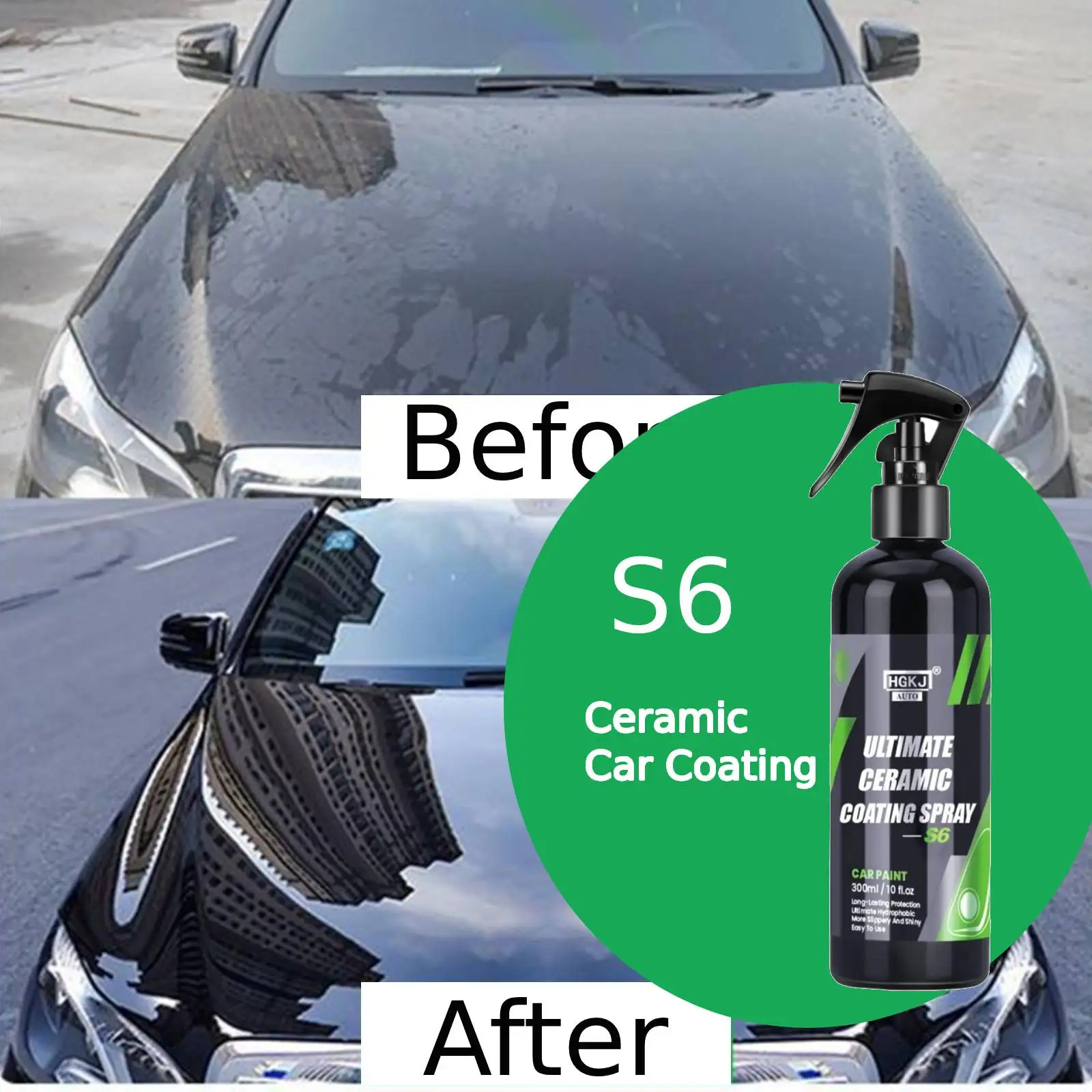 Nano Ceramic Car Coating Spray S6 Quick Detail & Extended Protection for  Waxes, Sealants, Coatings, Waterless Paint Care by HGKJ - AliExpress
