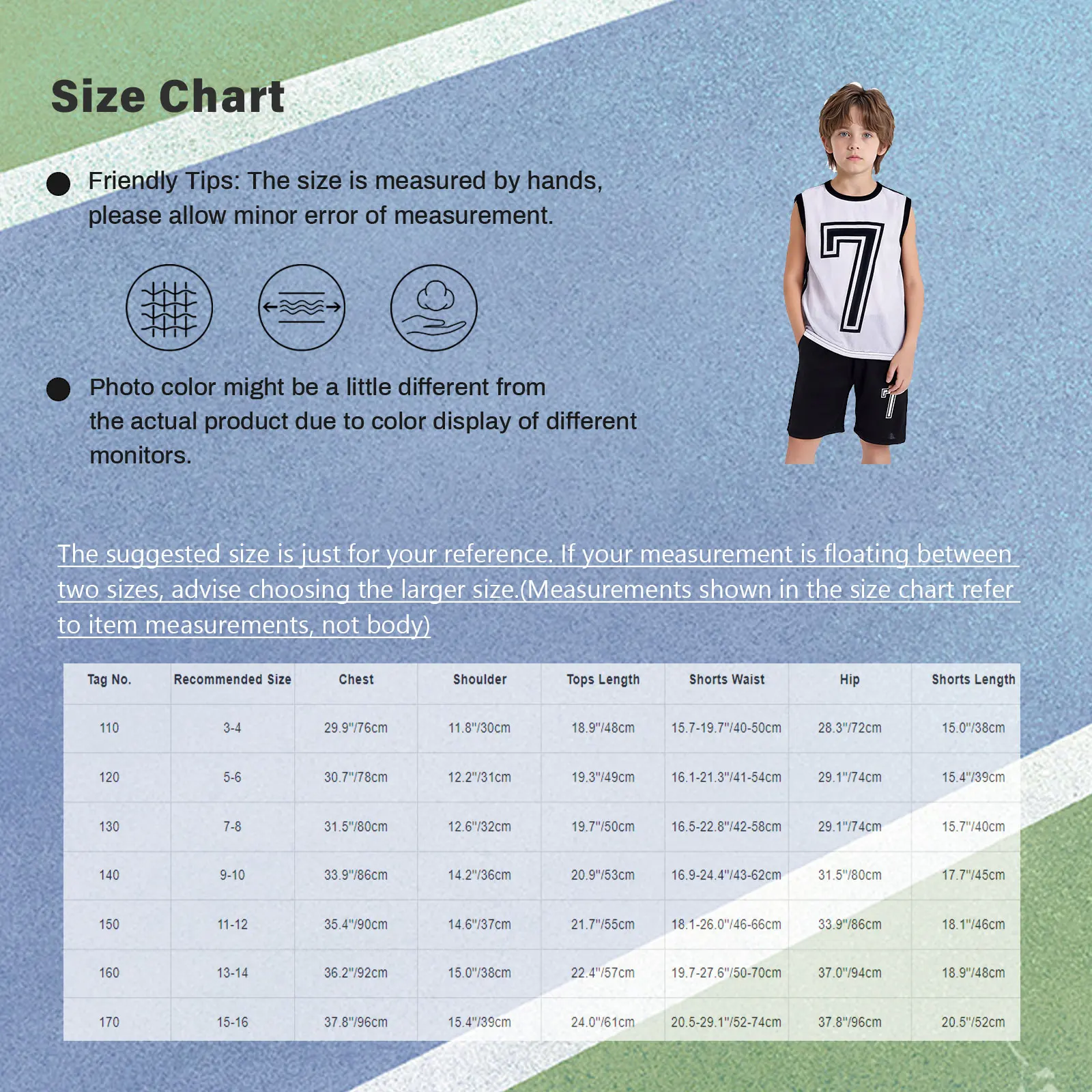 키즈 남아 통기성 속건 농구 축구 훈련 경기복 민소매 스타일리쉬 프린트 탱크탑 반바지 세트