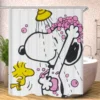 Anime Snoopy Colorful Shower Curtain 1pcs Waterproof Bath Screen Curtains with Hooks for Bathroom Decor 1