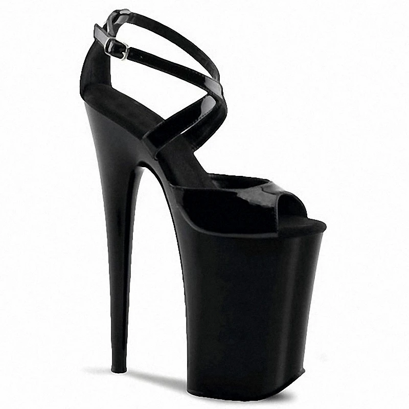 Queen Peep Toe Sexy Fetish Shoes high heels 20cm stilettos 8 Inch Exotic Strip Pole Dance Shoes Catwalk Women's Gothic Big Size