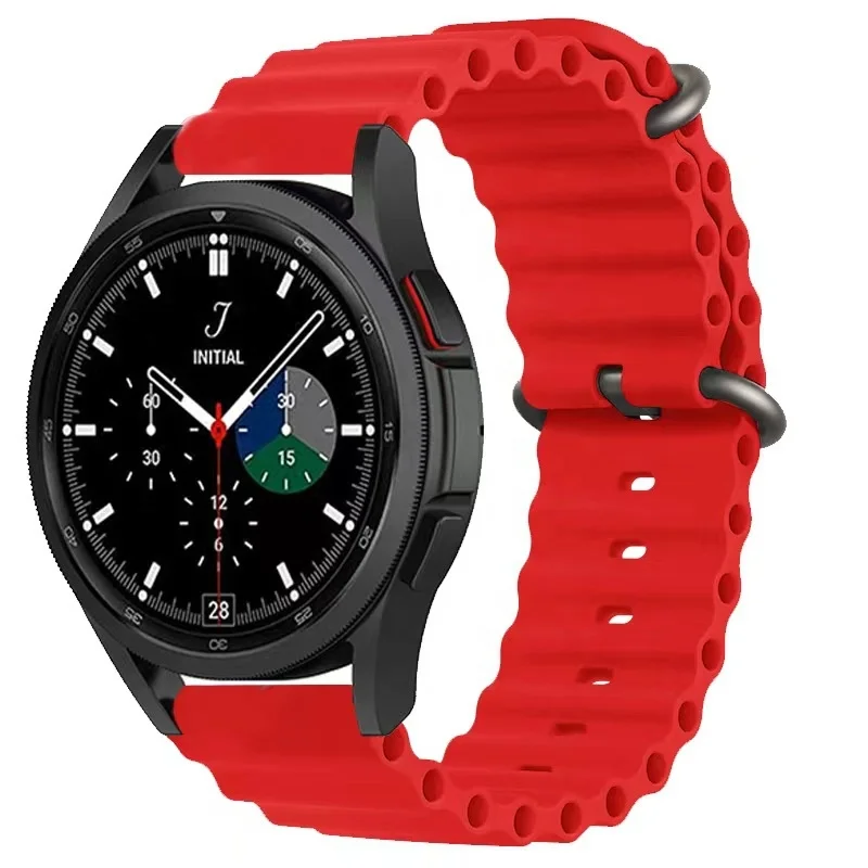 Nuovo Cinturino In Silicone Con Doppia Fibbia Ocean Strap Smart Watch Strap Per Samsung Watch 5 20/22Mm