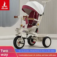 Tricycle pliant pour enfants de 1 à 6 ans, chariot de marche, vélo pour landau 2