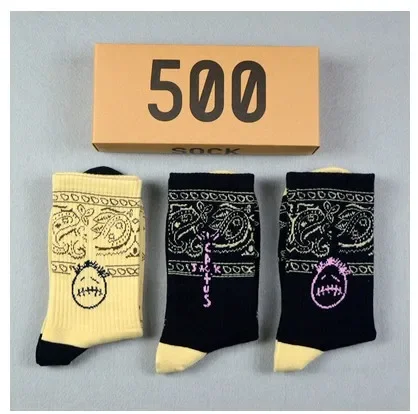 Chaussettes d'équipage en coton motif Cactus Jack pour hommes, lot de 3 avec livraison offerte