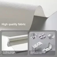 ฝาครอบสี่เหลี่ยมพร้อมรีโมทคอนโทรลผ้า Zigbee มอเตอร์แบบชาร์จไฟได้เชื่อมต่อม่านม้าลายแบบใช้มอเตอร์ Google Alexa สําหรับ Windows 4