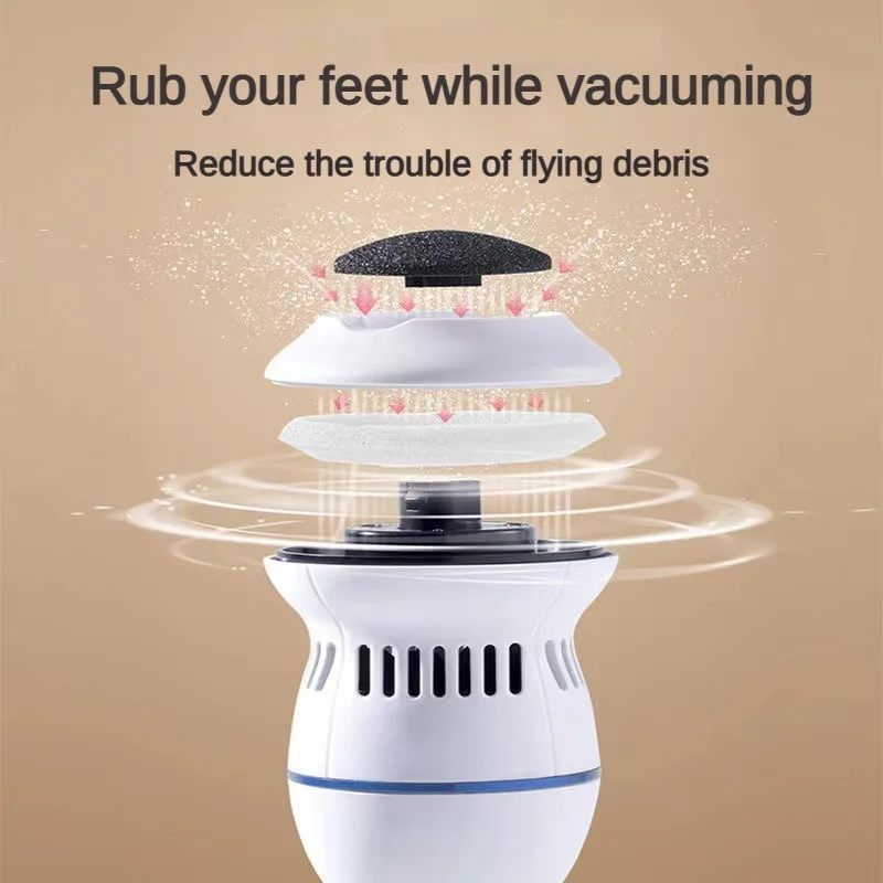 Electric Foot Grinder with Automatic Vacuum USB Rechargeable Two-speed Adjustment and 6 Grinding Heads Callus Dead Skin Removal 3