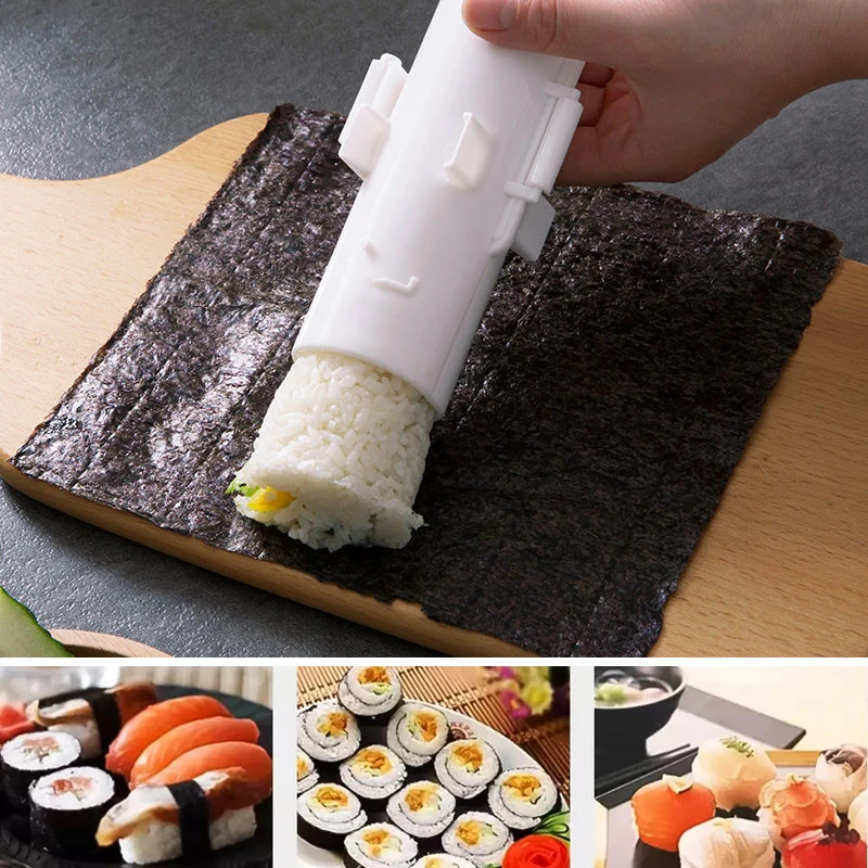 Professional Sushi Bazooka, Upgrade Sushi Maker Roller Food Grade Plastic,  Rice Vegetable Meat Diy Sushi Making Kit Kitchen Utensils For Beginners