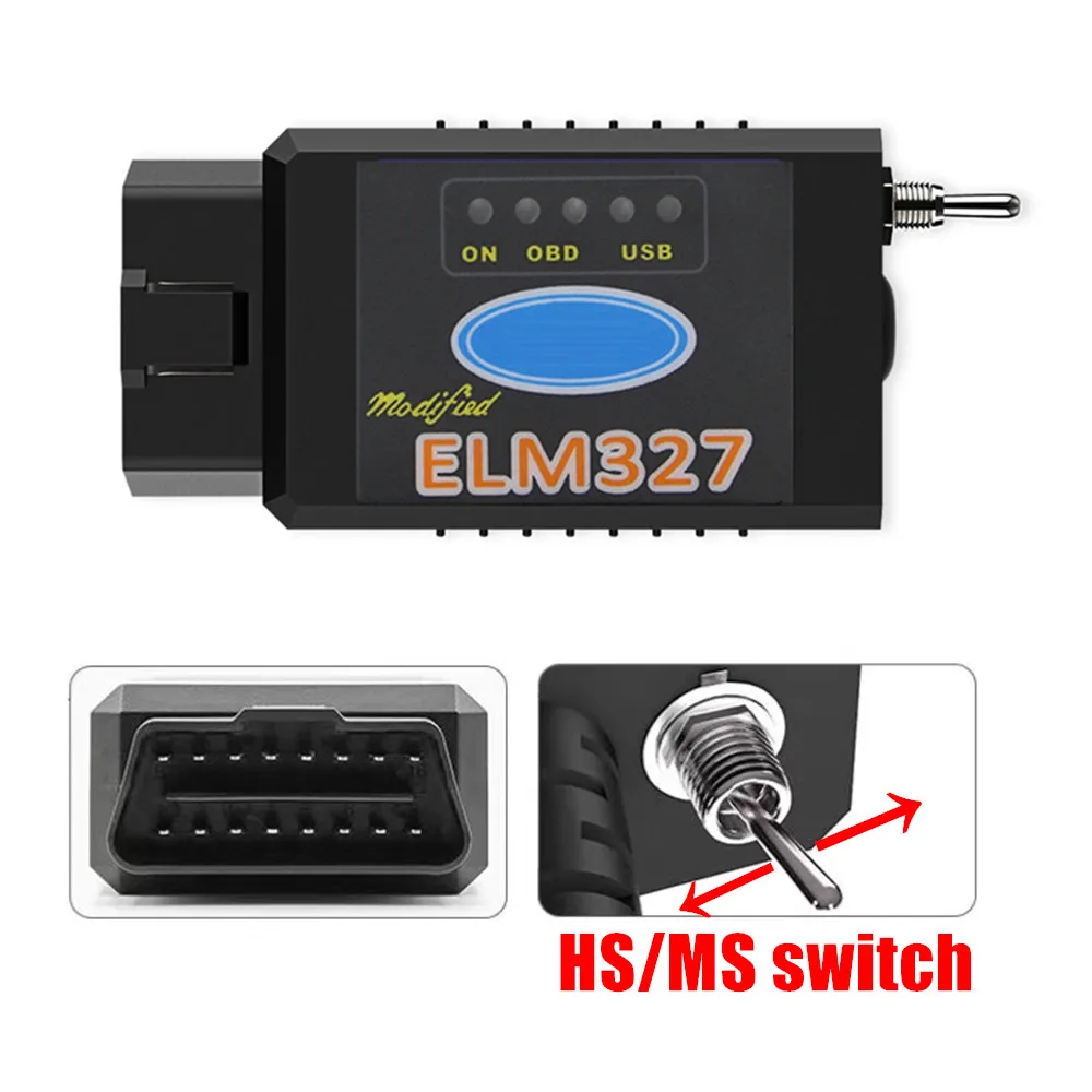 ELM327 V1.5 Switch MS/HS-CAN PIC18F25K80 FORScan For Ford/Mazda Code Reader Bluetooth/WIFI Hidden Function Programming Elmconfig 6