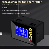 DC 12V 24V AC 110V-220V Microcomputer Time Controller Programmable Digital Timer Delay Switch Relay Module LCD Timing Relay 2