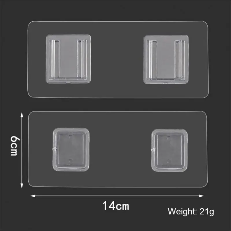 1pcs Double-Sided Hooks Strong Adhesive Transparent Traceless Wall Hook For Kitchen Bedroom Storage Holder Plug Socket Hanger