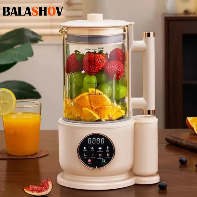 1500ML Electric Soy Milk Machine Wall Breaking  Automatic Intelligent Food Blender Fruit Juicer Blender Rice Paste Maker