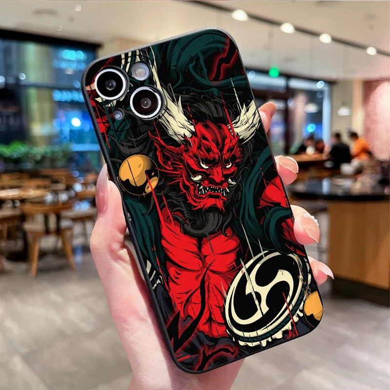 Ghost Face Samurai Shockproof Silicone Phone Case - Japan-Inspired Design