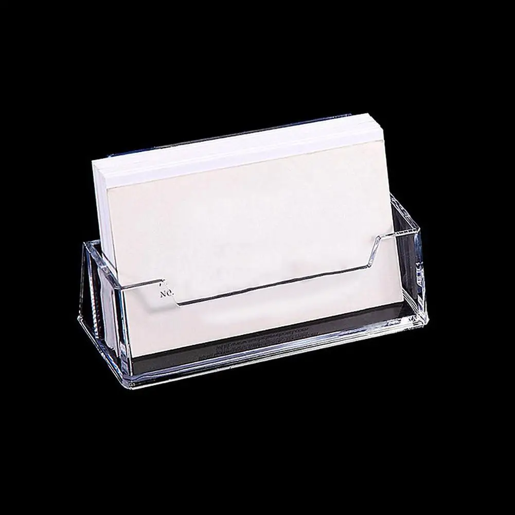 Clear Desk Shelf Box Storage Display Stand Acrylic Plastic Transparent Acrylic Desktop Business Card Holder Office Box 1PCS card holder,credit card holder,photo card holder,plastic storage box,desk card holder,card display stand,postcard holder