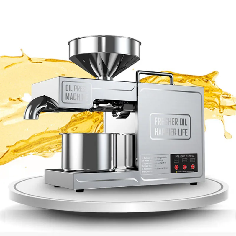 Oil Press Machine Commercial Stainless Steel Automatic Small Household Cooking Processing Kitchen Appliances
