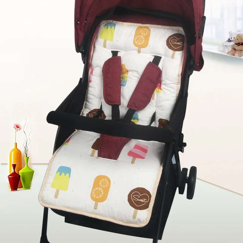 baby stroller accessories best Baby Stroller Mat Cotton Cushion Pad with Pillow Mat Stroller Seat Accessories Stroller Blanket Warm Carriage Seat Protecting baby stroller accessories online	 Baby Strollers