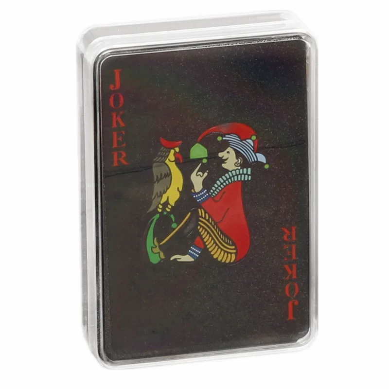 

Colored Black Playing Card Game Card With Box PVC Plastic Waterproof Poker Suit Magic Dmagic Package Board Game Gift Collection