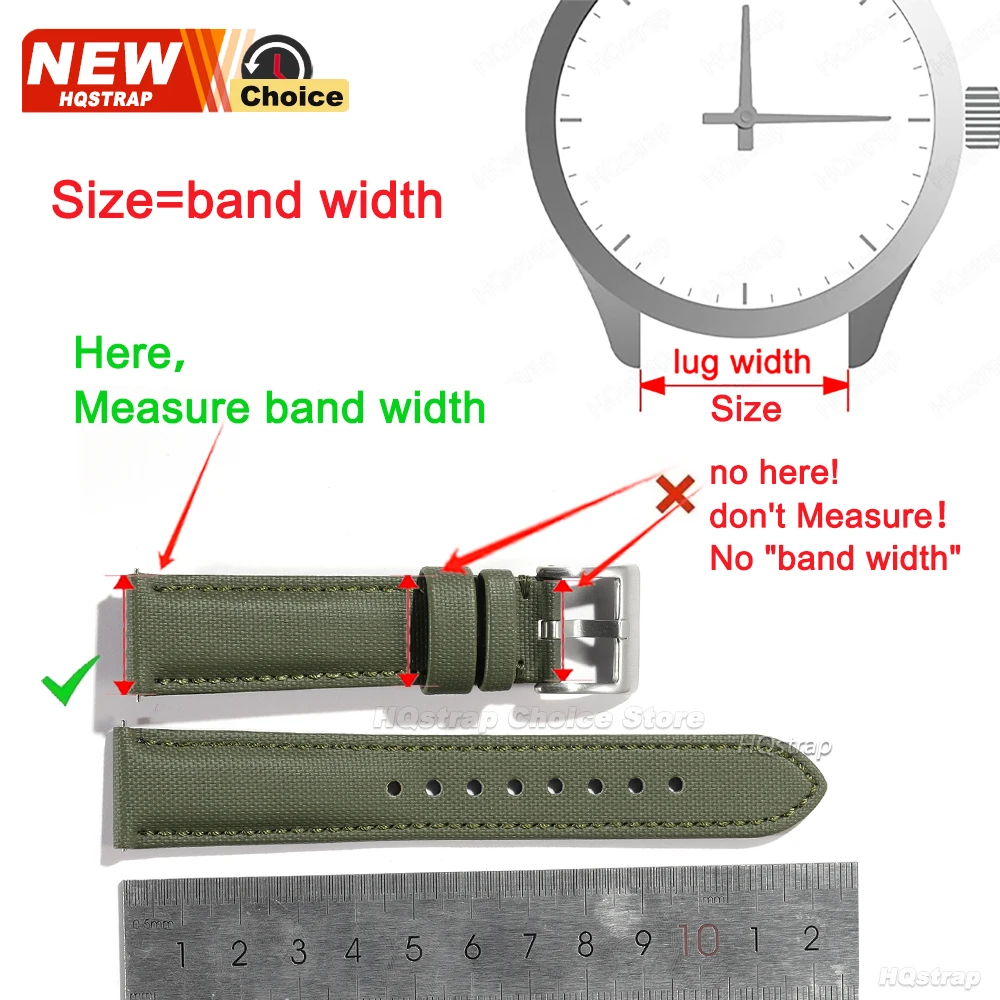 Versatile Canvas Nylon Waterproof Smart Watch Strap in Various Sizes