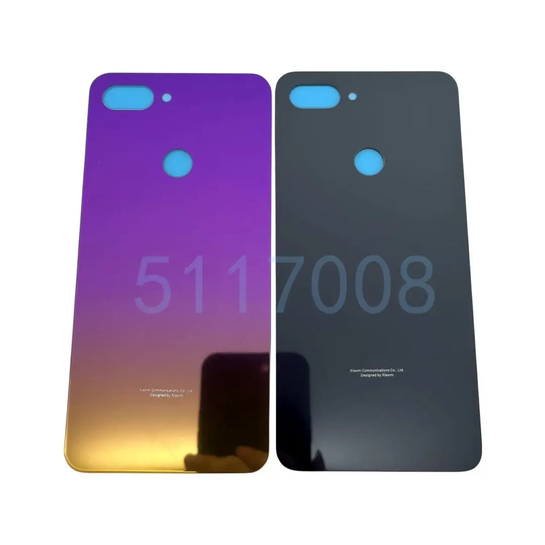 

Задняя крышка батарейного отсека для Xiaomi Mi 8 Lite, 3D стеклянная панель, корпус для Mi 8 Lite с клейким ремешком
