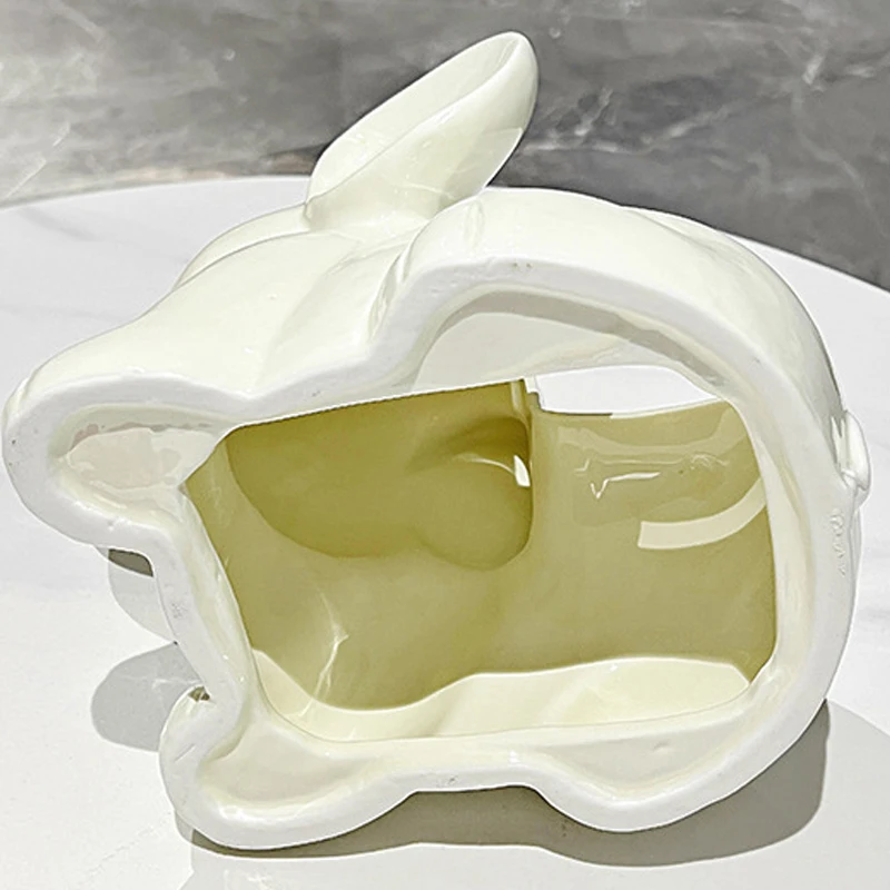 Creative Ceramic Cute Elephant Shaped Tissue Box Light Luxury Napkin Box Home Living Room Bedroom Hotel Tea Table Decoration 1Pc