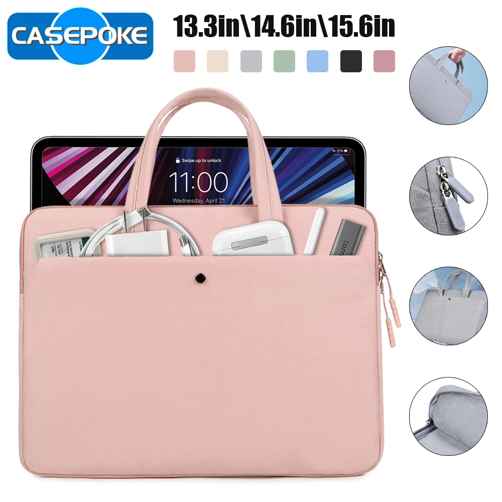 Casepoke-capa para Laptop Feminino Bolsa para Tablet Celular Macbook Air Pro Lenovo Xiaomi hp 13.3 14.6 15.6