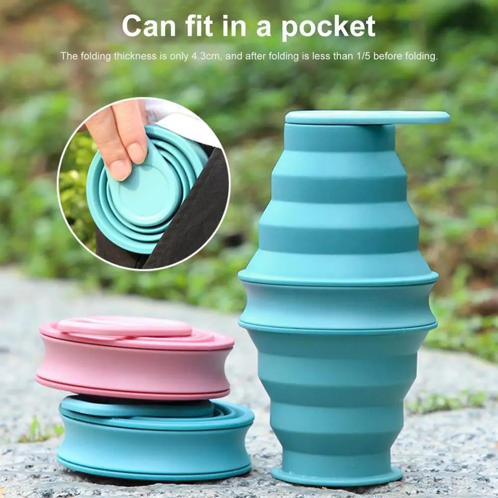 500ML Collapsible Water Bottle Food Grade BPA Free Portable Travel Hiking Sports Water Kettle