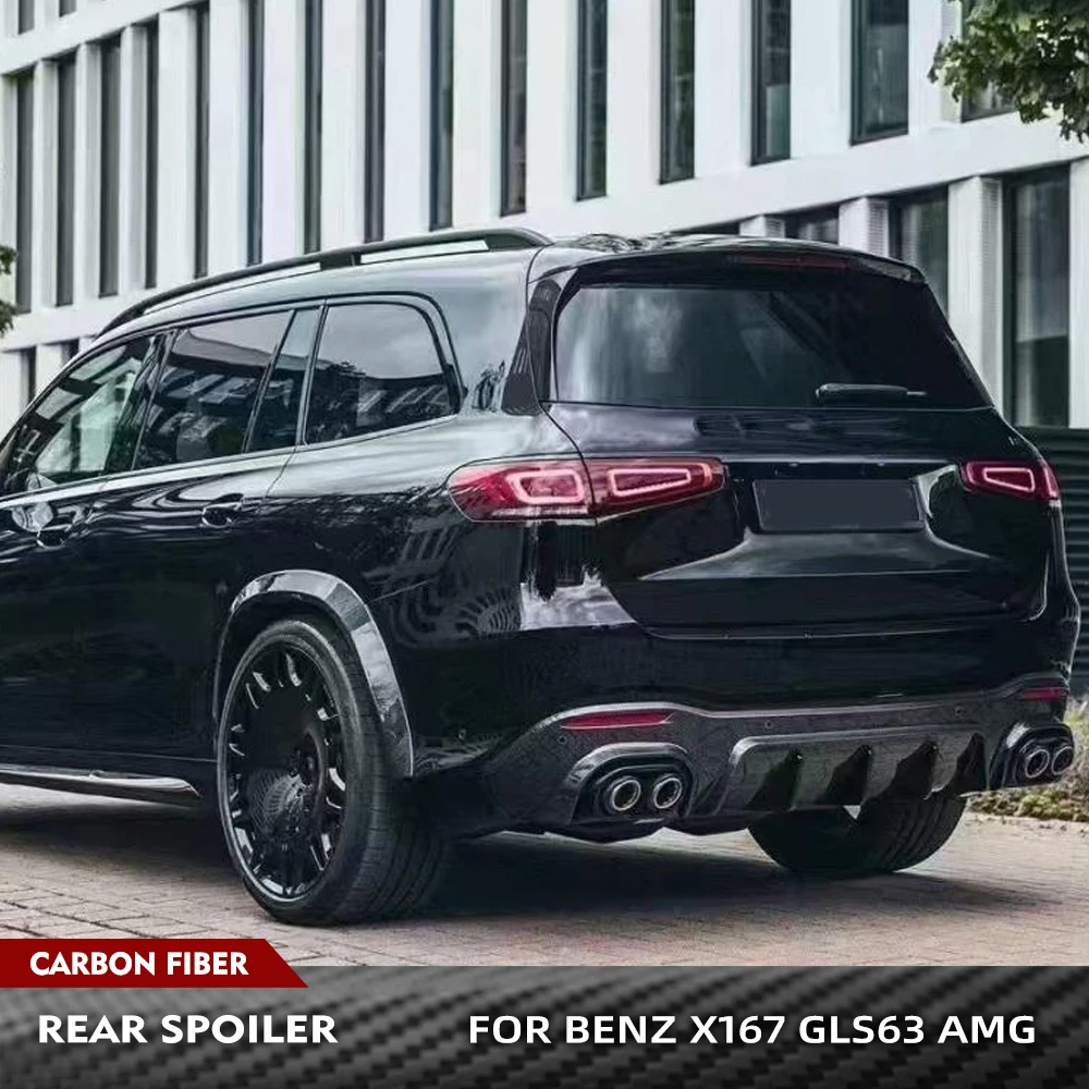 For Mercedes Benz GLS X167 GLS63 AMG 2020-2024 Carbon Fiber Car Rear ...