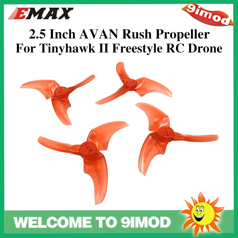 2Pairs Emax AVAN Rush 2.5 Inch 3 Blade CW CCW Propeller for FPV Racing Drone Multi Rotor Emax Tinyhawk II Freestyle - image 1 of 6