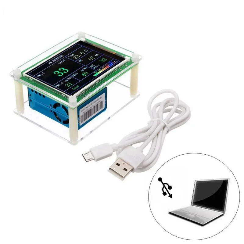 PM1.0 PM2.5 PM10 Detector Module Air Quality Dust Sensor Tester Detector Support Export Data Monitoring
