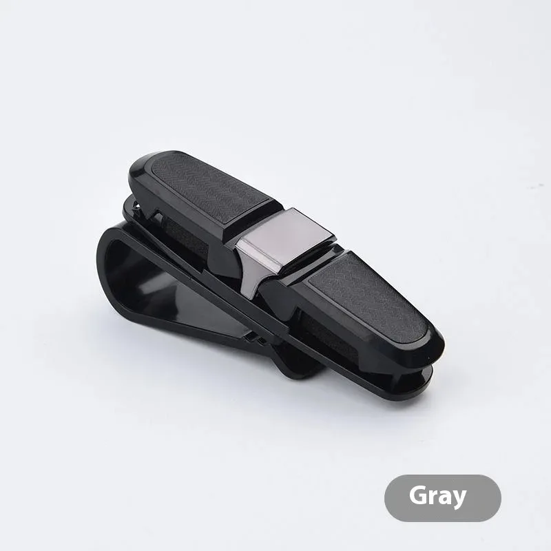 80° Rotating Car Eyeglass Holder - Dual-Direction Clip for Visor/Sunshade, Universal Multi-Position Eyewear Storage Accessory