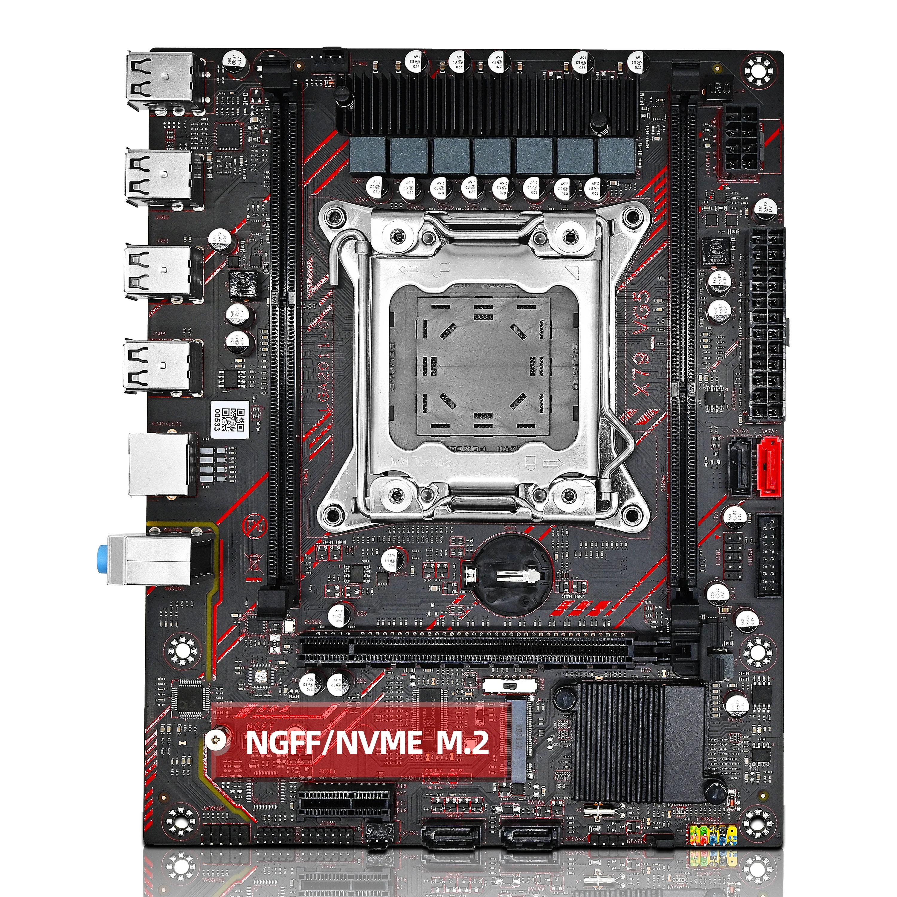 Zsus X79 Placa-Mãe com Xeon E5 2630 v2 CPU e 16GB DDR3 ECC RAM