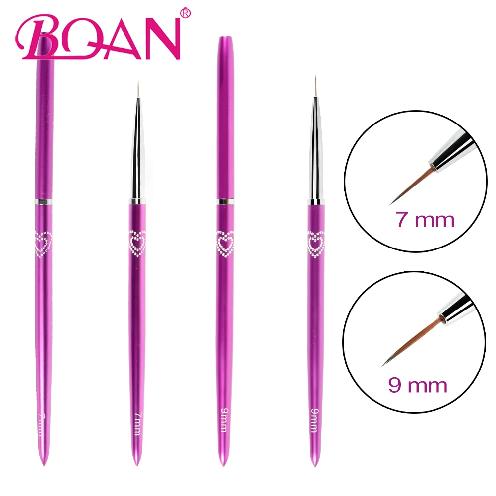 Bqan 1 Pc Kolinsky Nail Art Liner Painting Drawing Brush Pen Manicure Nail Art Tool Gel