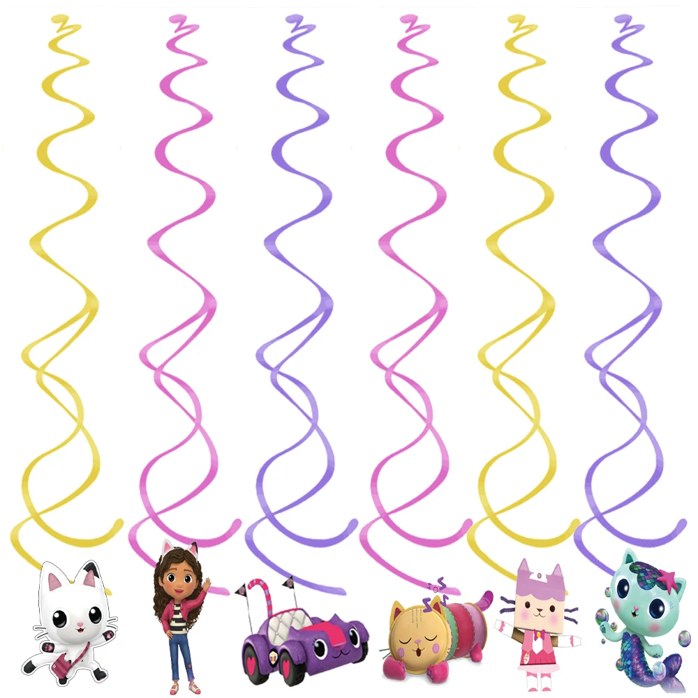Cartoon Gabby Dollhouse Geburtstagsdekoration Gabby Katze Tischgeschirr Hintergrund Ballon Pappteller Becher Servietten Geburtstagsparty-Zubehör – Detail 25