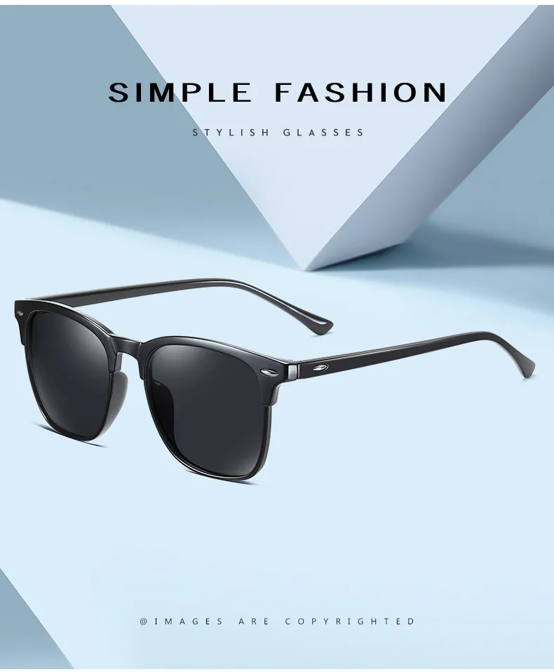 Retro Herren Polarisierte Sonnenbrille Grüner Vollrahmen Quadratische Sonnenbrille für Männer Outdoor Aviator Sonnenschutz im Trend UV400 Lunette – Detail 2