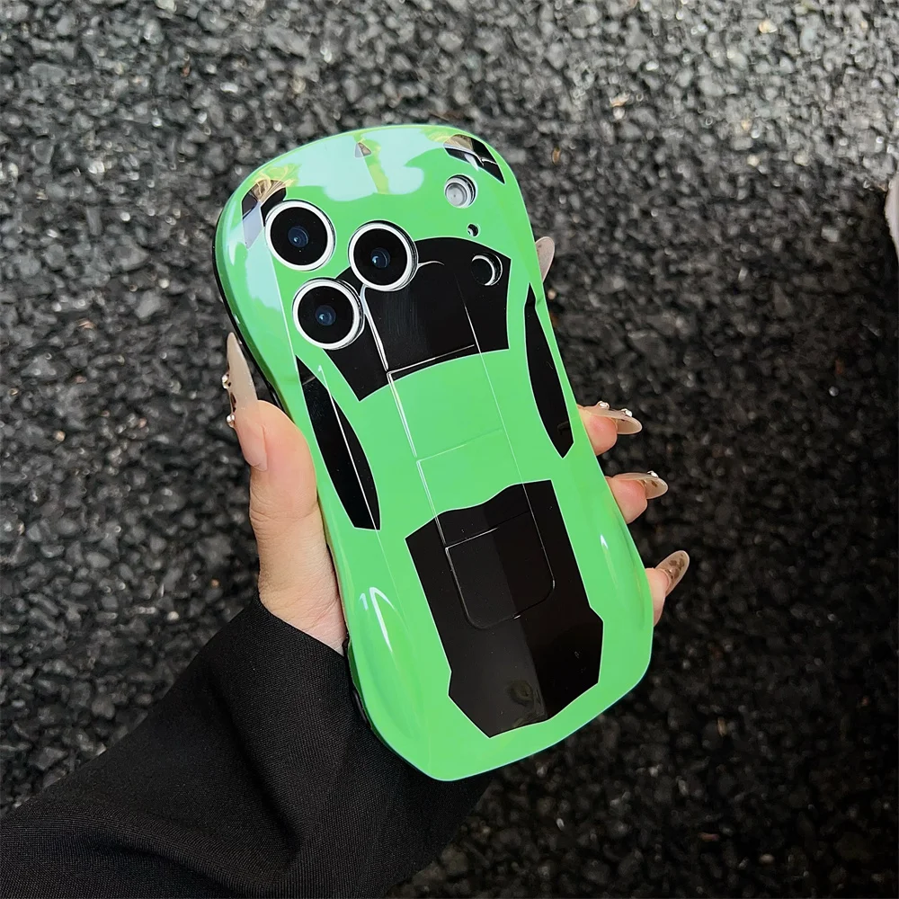 Luxurious 3D Sports Car Silicone Phone Case - Stylish and Creative Design