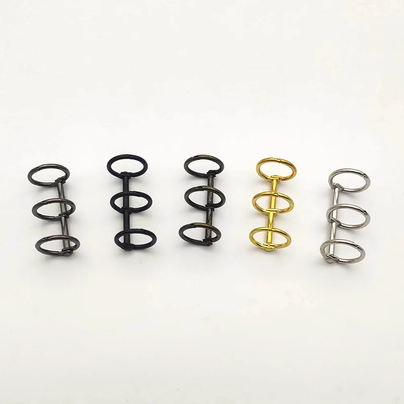 Metal Book Binders 2Pcs 15mm Loose Leaf 3 Ring Calendar Circle Binder Scrapbooking Album Hinged Rings School Binding Paper Clip metal ring binder,metal binder ring,book binding supplies