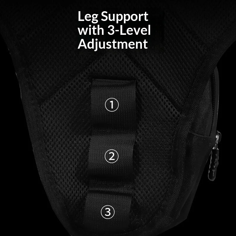 HOMEFISH 1PC Black Motorcycle Leg Bag Waterproof Rider