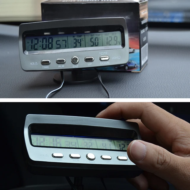 Voltmètre 12V Pro PANEL SOLAIRE Digital LCD avec Barre à LED Circulaire