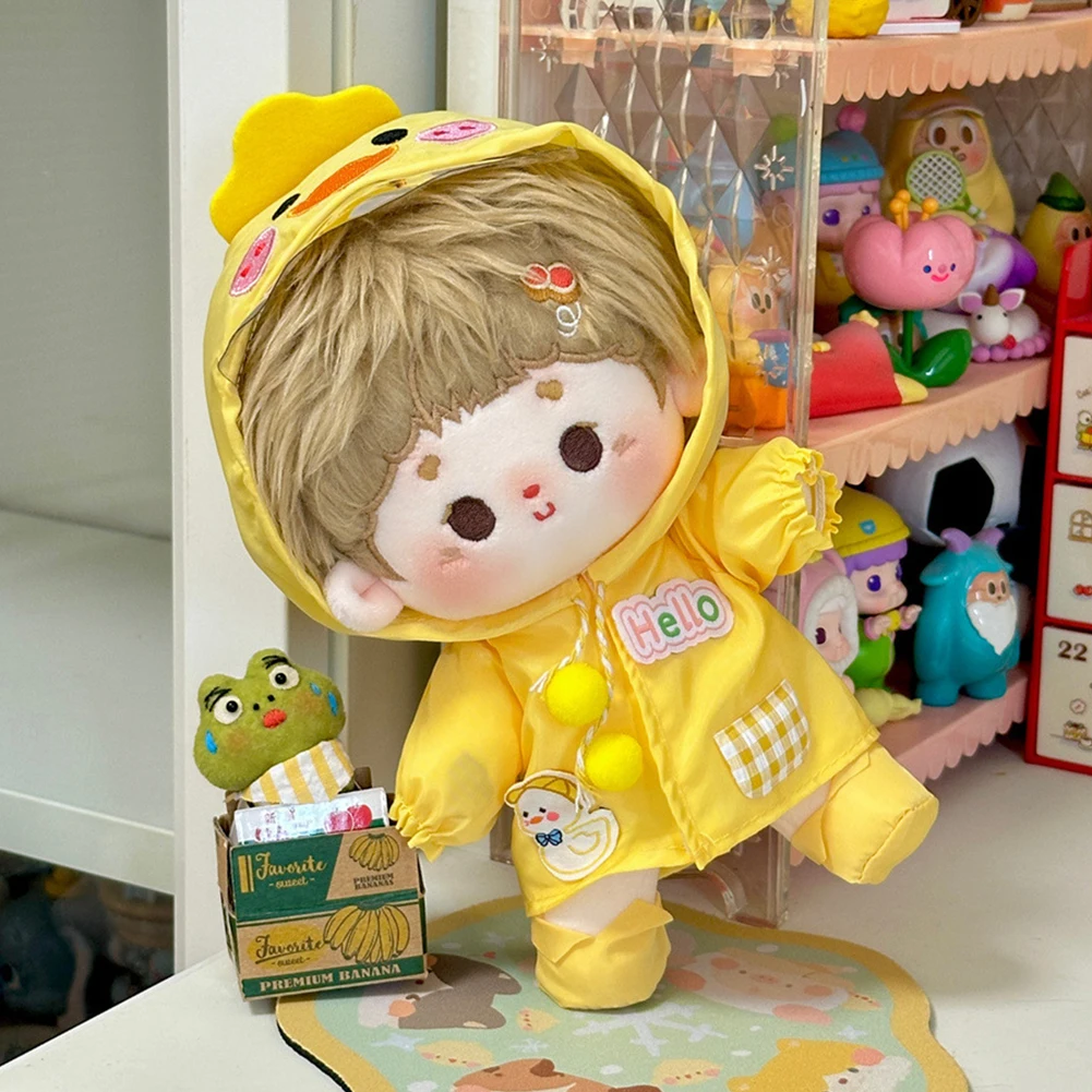 17cm Mini Doll Outfit Set - Raincoat Love Bear Dress & Hat Gift