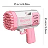 40 Holes Electric Rocket Bubble Gun Automatic Blowing Soap Maker Machine Toy Kids Outdoor Fight Fantasy Toys For Boys Game Gift 6