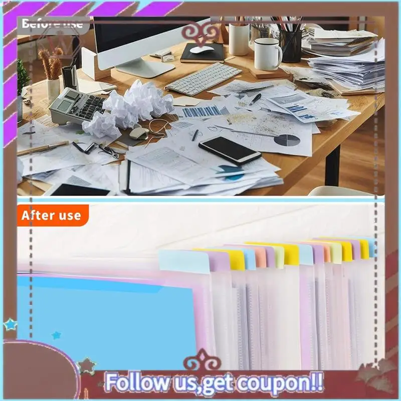 ABBG-스크랩북 종이 보관 주최자 12X12인치 스크랩북 종이 비닐용 접착 인덱스 탭이 있는 투명 보관 주최자