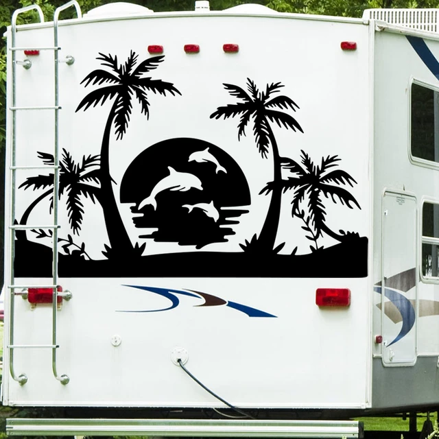 2x Palm Tree Tropical Wall Art Vinyl Decal Sticker Camper T4 T5 van car  10X13CM