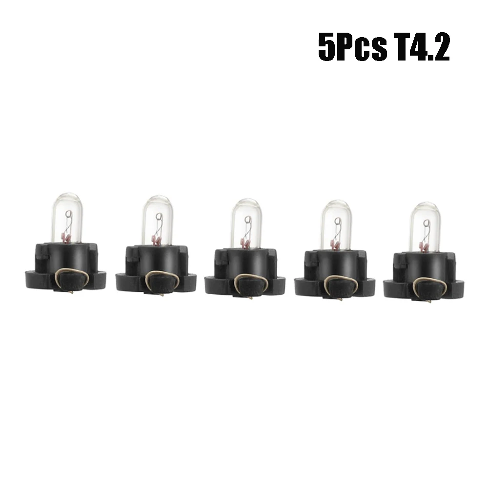 5/10Pcs Car LED Warning Lights T3 T4.2 Led Bulbs Warming Indicator Lamp 12V 4300K Yellow Instrument Bulb Halogen Bright Bulbs