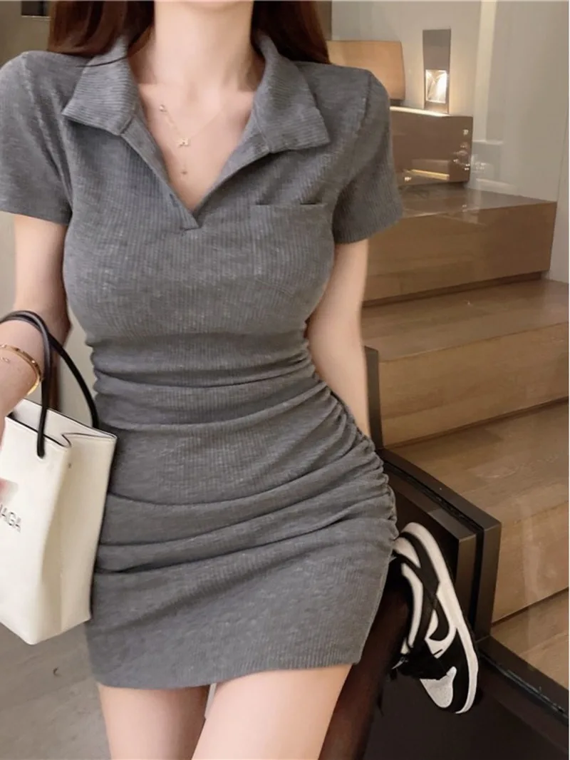 

French niche design sense dress for women in the summer of 2024 small stature temperament sexy slim fit buttocks wrapped DIE4