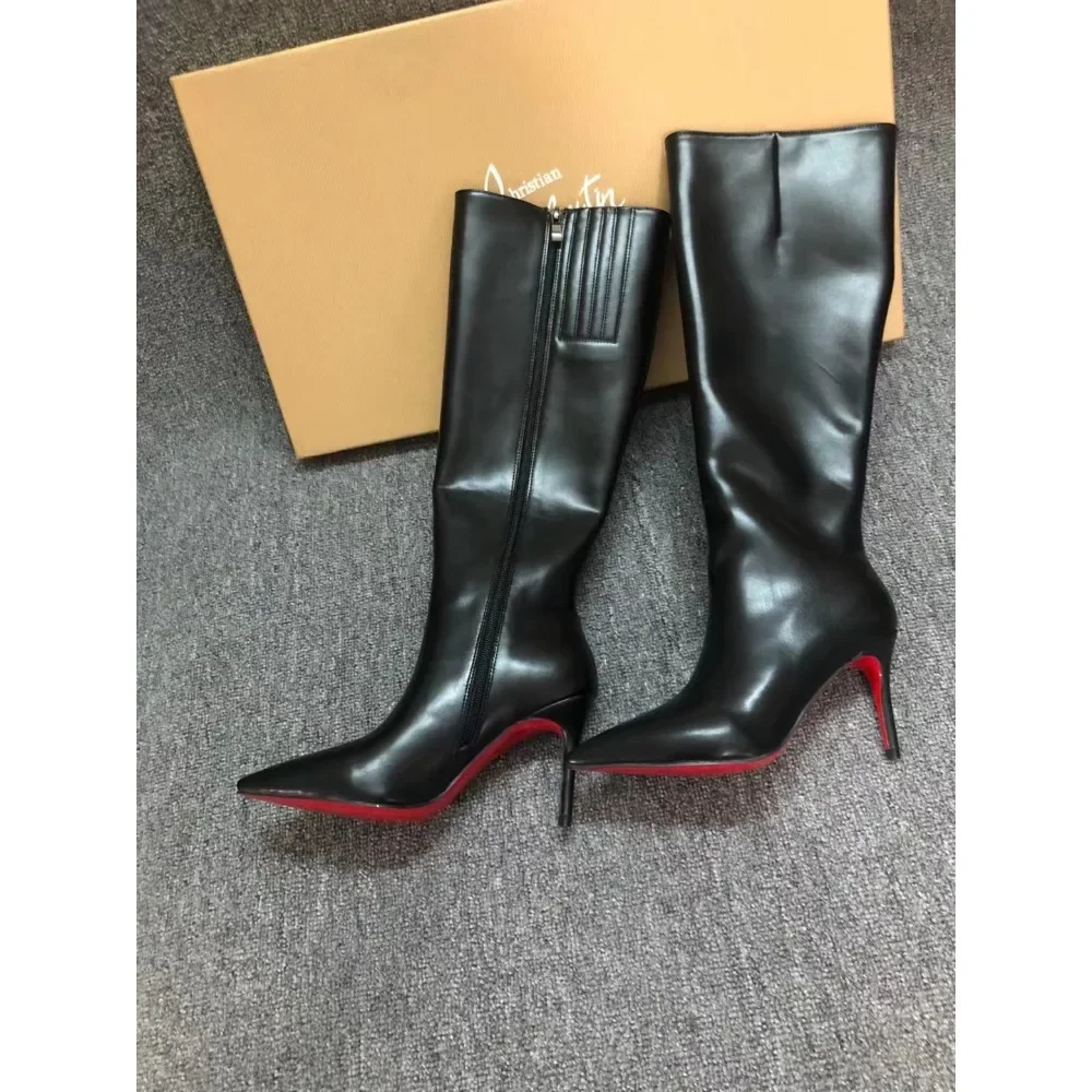 

Top Quality Womens High Heels Luxury Fashion Ladies Crystal Glisten Red Sole Shoes Classic Retro Designer 8cm High Heel CCLL