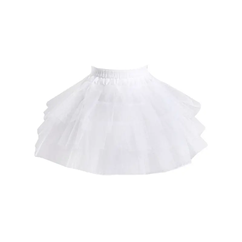 

Women Bridal Multi Layered White Mesh Lolita Short Petticoat Tutu Skirt With Steel Ring Princess Sweet Bustle Wedding