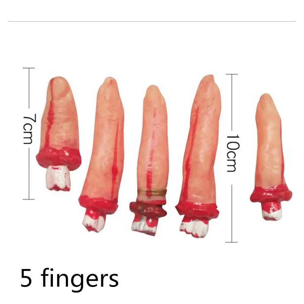Halloween Horror Props Bloody Hand Haunted House Party Decoration Scary Fake Hand Finger Leg Foot Brain Heart Halloween Supplies