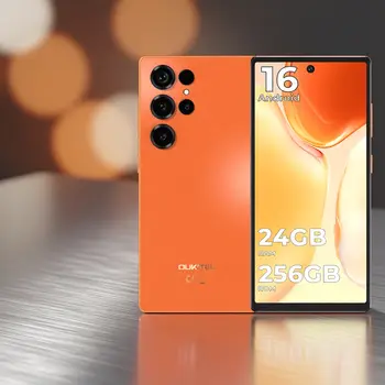 OUKITEL C66 Smartphone Android 16 Phone, 6.73” HD+ 24GB(8+16)+256GB, 5150mAh Dual 4G NFC Cellphone, 120Hz, 64MP Main Camera