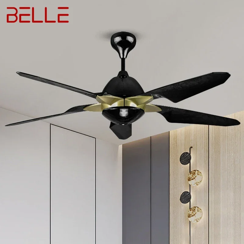 

BELLE Nordic LED Fan Light Modern Minimalism Restaurant Living Room Study Ceiling Fan Light Remote Electric Fan Light